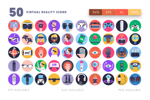 50 Virtual Reality Icons: A Practical Toolkit for Designers and Creators
