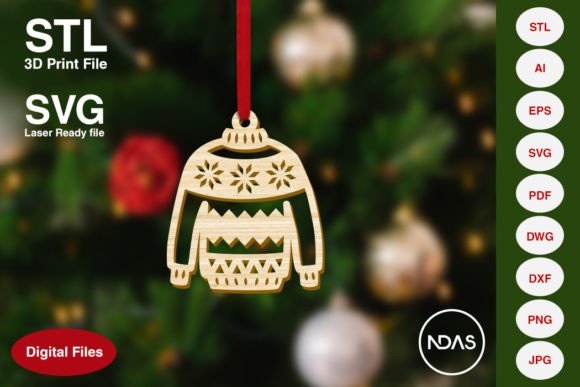Customizable Sweater Jumper Christmas Decoration 2: A Versatile Design for Modern Holiday Crafting