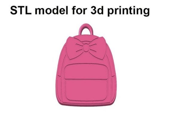 Customize Your Backpack with a 3D Printed Keychain Using Backpack, School Bag Keychain STL File