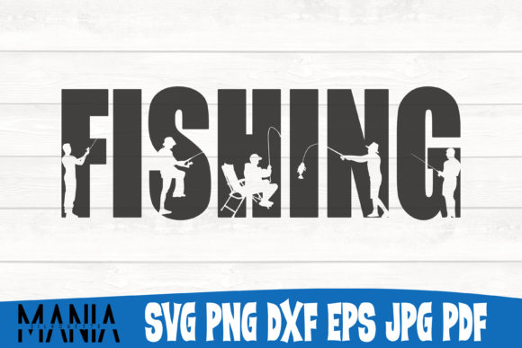 Fishing SVG Cut File Silhouette: Design Flexibility for Creative Projects