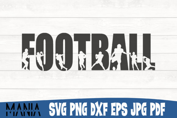 Football SVG Cut File Silhouette