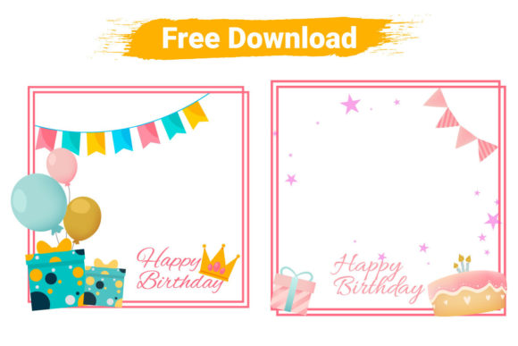 Free Birthday Photo Frame Art Collection: Enhance Celebrations with Versatile Design Elements