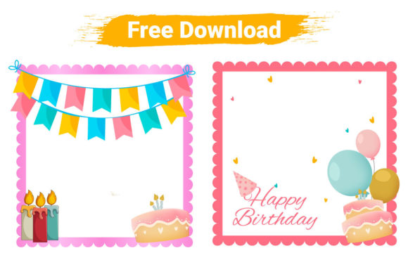 Free Happy Birthday Wish Frame Design: A Versatile Graphic Resource for Creative Projects