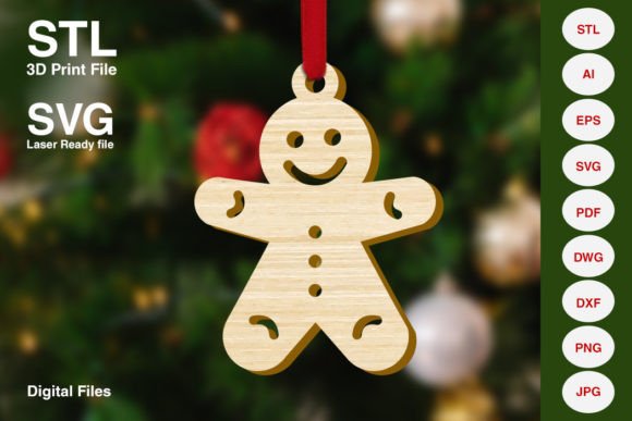 Gingerbread Man Christmas Decoration for Creative Holiday Crafts