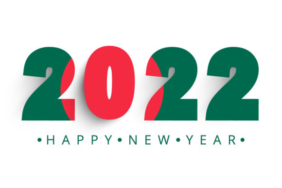 Happy New Year 2022 with Bangladesh Flag: A Unique Celebration Design