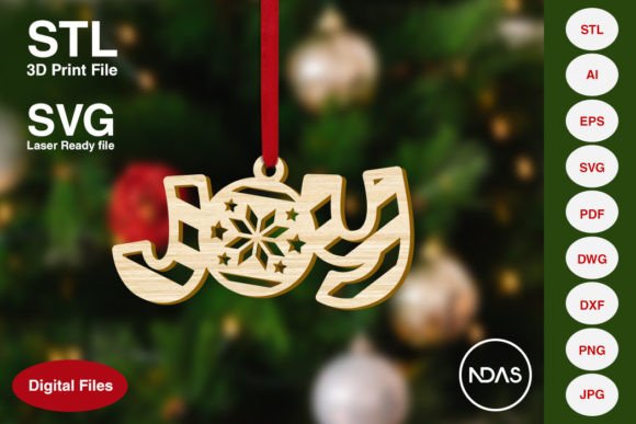 Joy Christmas Tree Decoration Ornament