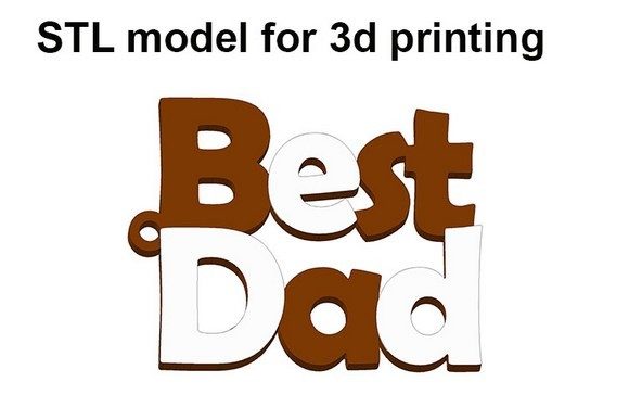 Keychain Best Dad: A Unique 3D Printable Gift for Father's Day