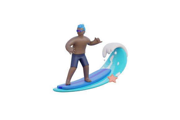 Man Riding a Wave: A Versatile Visual for Creative Projects