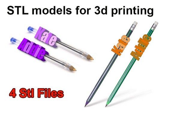 Pen Pencil Names Toppers: Stylish 3D-Printed Customization for Pens & Pencils