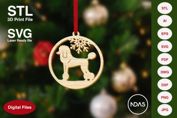 Poodle Dog Christmas Tree Decoration: A Versatile Ornament for Holiday Crafting
