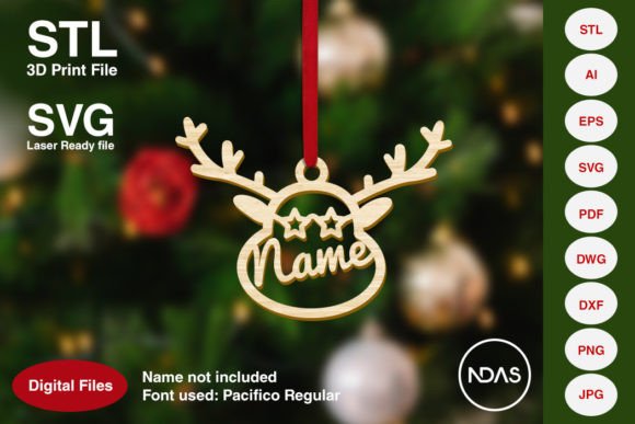 Reindeer Face Christmas Tree Decoration