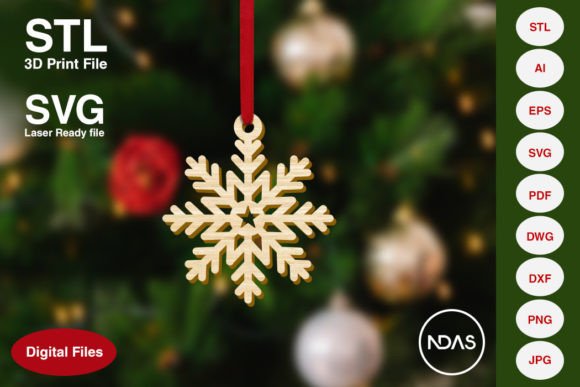 Snowflake Christmas Tree Decoration 3: A Versatile Option for Custom Holiday Crafts