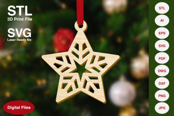 Snowflake in Star Christmas Decoration: A Unique Blend of Elegance and Versatility